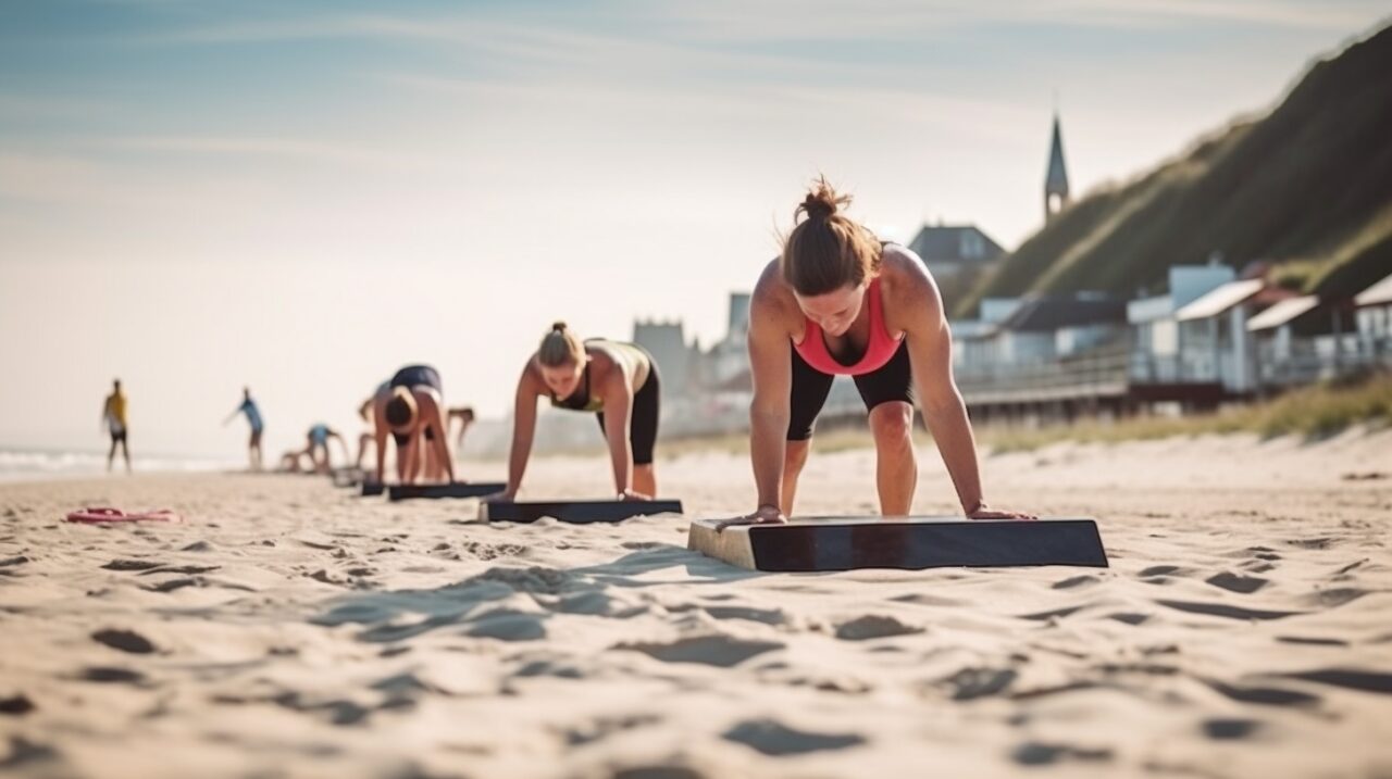 Jens Ein Strandabschnitt An Dem Menschen Verschiedene Aktivitat 582cc38d 0252 4604 9f37 52fb365e6ae1