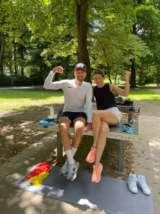 Personal Training Lehel Michael Meyer Outdoor Session Tischtennisplatte